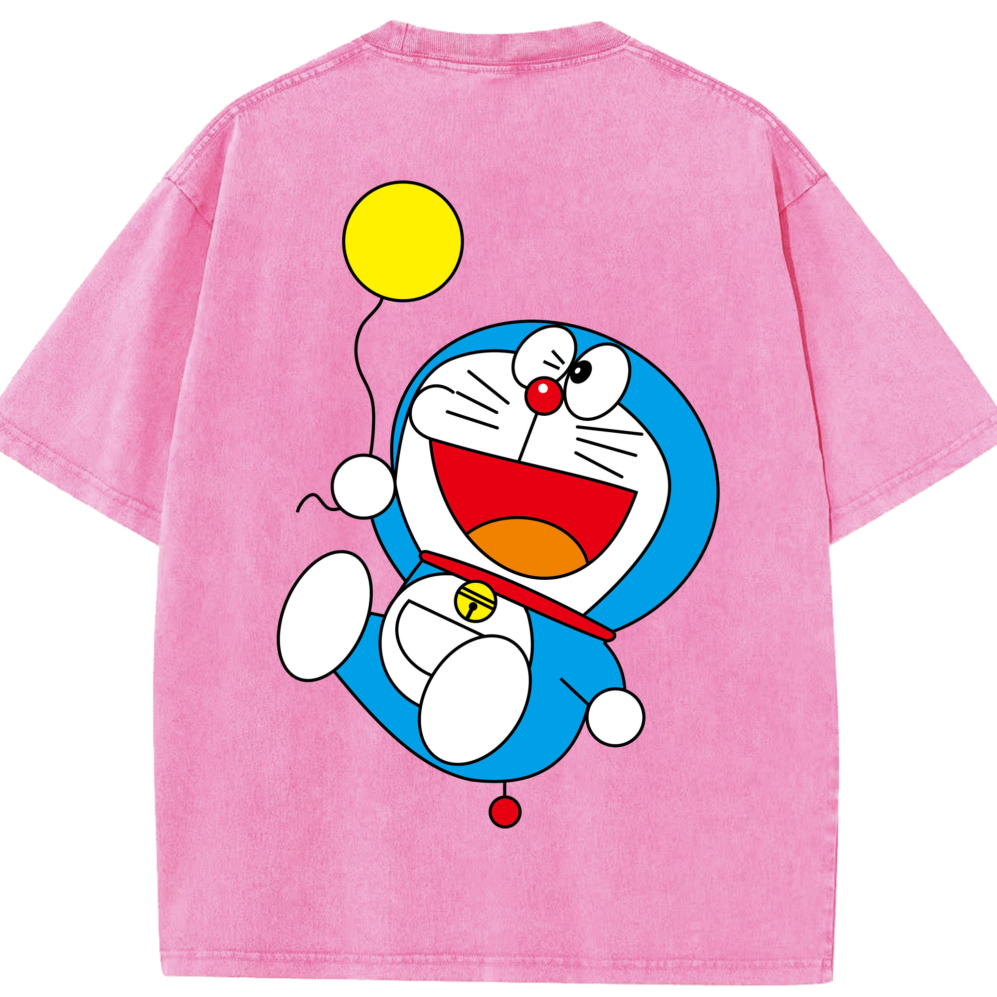 （画像用） ドラえもん Doraemon 綿100% ヴィンテージ風 半袖Tシャツ（背面プリント）